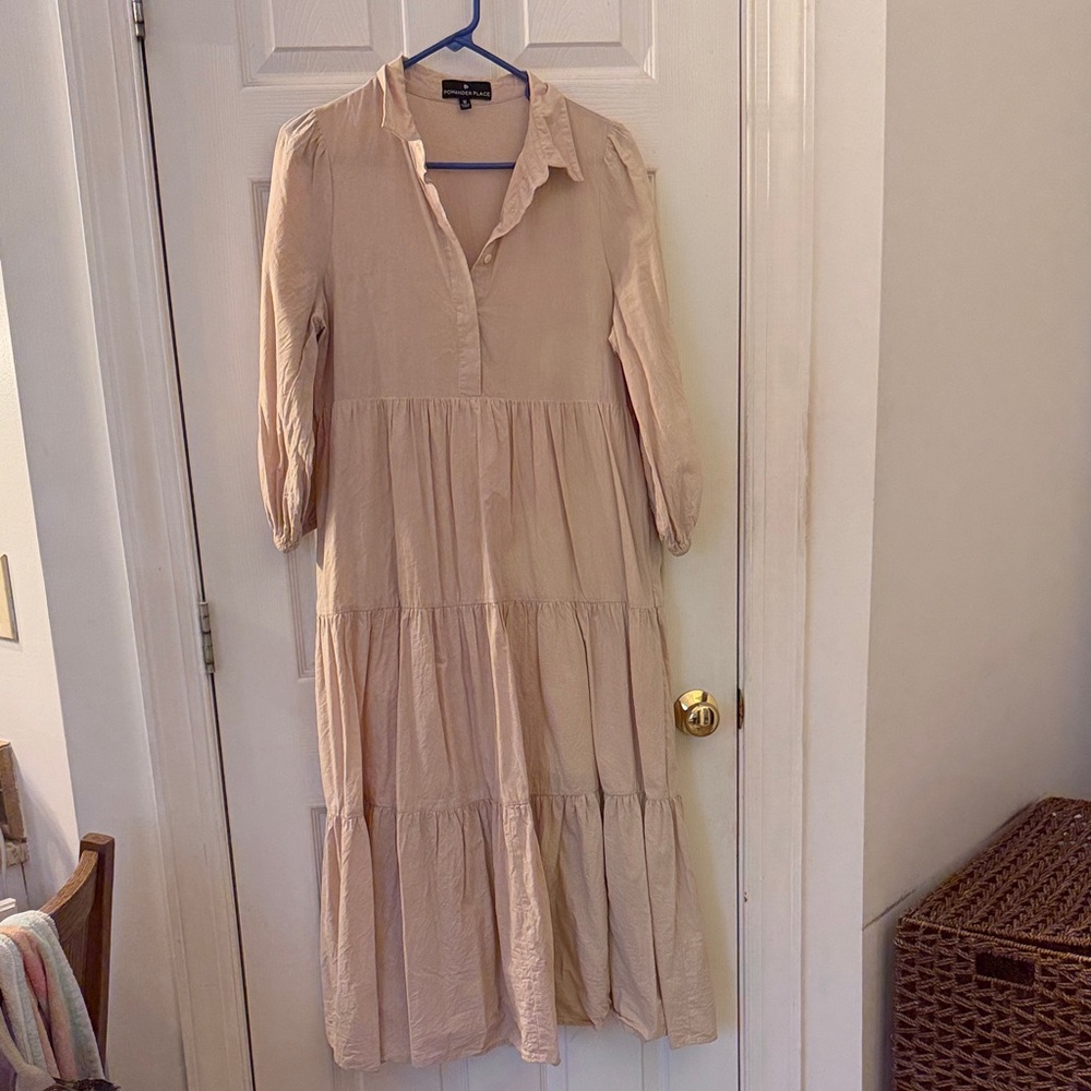 Tuckernuck Mabel Dress Pomander Palace Sandstone